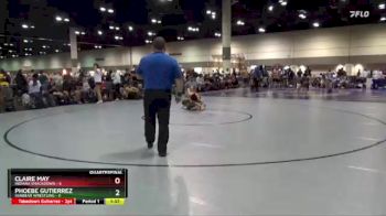 105 lbs Quarterfinals (8 Team) - Phoebe Gutierrez, Sunbear Wrestling vs Claire May, Indiana Smackdown