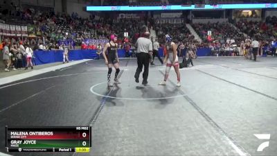 110 lbs Quarterfinal - Gray Joyce, Maize vs Malena Ontiberos, Dodge City