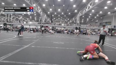 145 lbs Round 4 (6 Team) - Mackenzie Nichols, South Side WC vs Laila Colon, Central Pennies Grit