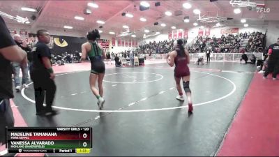 120 lbs Champ. Round 1 - Madeline Tamanaha, Mark Keppel vs Vanessa Alvarado, Highland (Bakersfield)