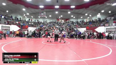 170 lbs Quarterfinal - Bralynn Leazier, Columbia City vs Joslyn Sutton, Muncie Central