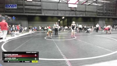 100 lbs Champ. Round 1 - Brodee Bryan, Shelton Wrestling Academy vs Jayden Gish, Pratt Wrestling Club