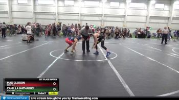 110 lbs Finals (2 Team) - Max Clossin, Silo vs Camilla Hathaway, South Hills