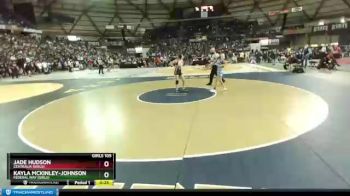 Girls 105 lbs Cons. Round 5 - Jade Hudson, Centralia (Girls) vs Kayla McKinley-Johnson, Federal Way (Girls)