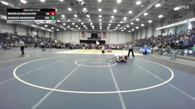 145 lbs Round 3 (3 Team) - Nicholas Migliaccio, Farmingdale Sr High vs Dawson Messinger, Shenendehowa