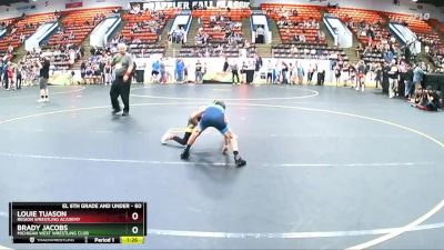 60 lbs Semifinal - Brady Jacobs, Michigan West Wrestling Club vs Louie Tuason, Region Wrestling Academy