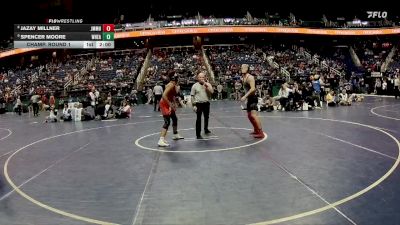 2A 144 lbs Champ. Round 1 - Spencer Moore, Wheatmore vs Jazay Millner, John M. Morehead High School