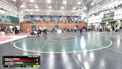 175 lbs Cons. Round 5 - Joshua Preske, Torrey Pines vs Santiago Cabrera, Slam Academy