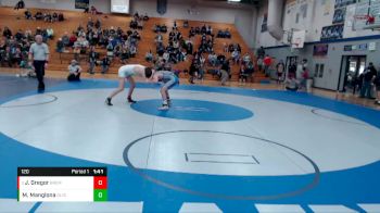 120 lbs Semifinal - Jonah Gregor, Bremerton vs Mason Manglona, Olympic