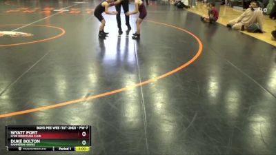 PW-7 lbs Quarterfinal - Duke Bolton, Hammerin Hawks vs Wyatt Port, Lynx Wrestling Club