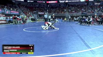 3A-120 lbs Cons. Round 2 - Isaiah Madison, Johnston vs Matthew Williams, North Scott