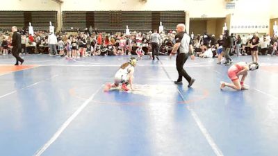 85 lbs Rr Rnd 2 - McKenzie Jones, NewWhale Pink - Girls vs Mia Abbott, Bayside Baddies - Girls