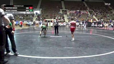 6A 113 lbs Champ. Round 2 - Wyatt Chavez, Mountain Brook vs Britton Miner, Homewood Hs