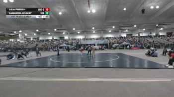 Girls 235 lbs 1st Place Match - Samantha O`Leary, Summit High School Girls vs Julia Parrish, Knoxville Halls High School Girls