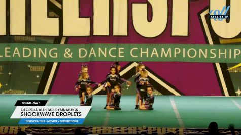 Georgia All-Star Gymnastics - Shockwave Droplets [2025 L1 Tiny - Novice - Restrictions Day 1] 2025 CHEERSPORT National All Star Cheerleading Championship