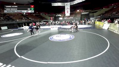 100 lbs Cons. Semis - Zeen Orozco, Vacaville Wrestling Club vs Daniel Acuna