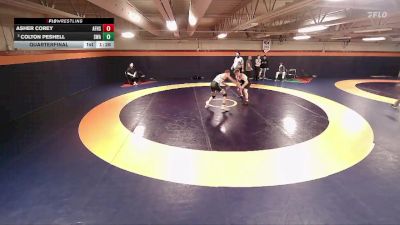 157 lbs Quarterfinal - Colton Peshell, Sanderson Wrestling Academy vs Asher Corey, American Fork High School