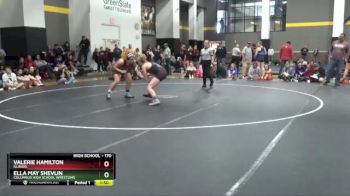 170 lbs Semifinal - Valerie Hamilton, Illinois vs Ella May Shevlin, Columbus High School Wrestling