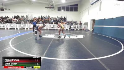 144 lbs Cons. Round 4 - Chris Garza, Farmersville vs Mekias Dumas, Peninsula