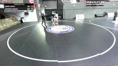 All Cadet Boys Freestyle Lower - 126 lbs Cons. Round 2 - Aiden Lopez, South San Francisco Gator WC vs Antonio Garcia, James Monroe High School Wrestling