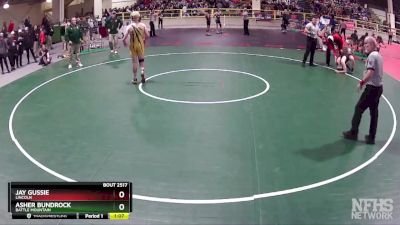 157 lbs Semifinal - Asher Bundrock, Battle Mountain vs Jay Gussie, Lincoln