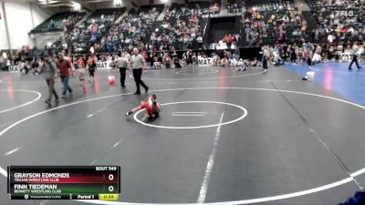 52 lbs Semifinal - Grayson Edmonds, Trojan Wrestling Club vs Finn Tiedeman, Bennett Wrestling Club