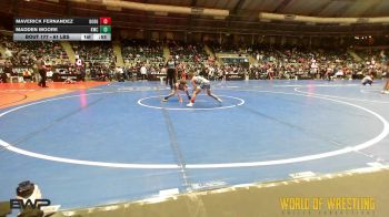 61 lbs Consi Of 4 - Maverick Fernandez, Dodge City Wrestling Academy vs Madden Moore, Keystone Wrestling Club