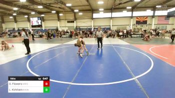 78 lbs 3rd Place - Gavin Flowers, Wrecking Crew vs Lochart Kirkham, Show Low