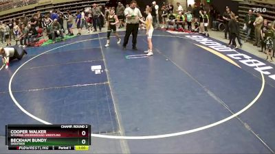 97 lbs Champ. Round 2 - Cooper Walker, Wyoming Underground Wrestling vs Beckham Bundy, Shootbox