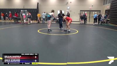 164 lbs Cons. Semi - Reece Schrader, Big Game Wrestling Club vs Delilah Maxfield, Big Game Wrestling Club