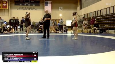 109 lbs Semifinal - Giavanna Ablonsky, Emmanuel College vs Emily Fleckenstein, University Of Mount Olive