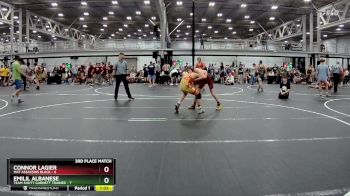 120 lbs Placement (4 Team) - Connor Lagier, Mat Assassins Black vs Emilil Albanese, Team Shutt Garnett Trained