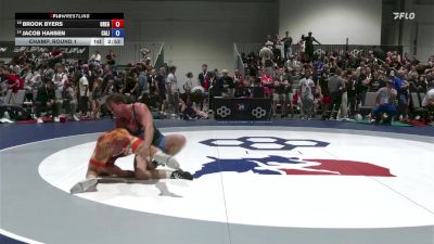 92 lbs Champ. Round 1 - Brook Byers, Oregon vs Jacob Hansen, California