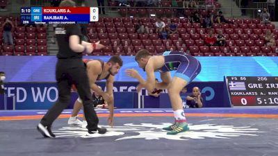 86 kg Repechage #2 - Angelos Kouklaris, Greece vs Aref Ranjbari, Iran
