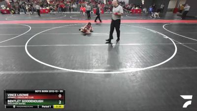 95 lbs Cons. Round 2 - Vince Lisowe, Kimberly Wrestling Club vs Bentley Goodenough, Wisconsin Rapids