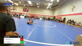 96 lbs Rr Rnd 3 - Damian Barbosa, Honey Badgers Wrestling Club vs Maddox Tucker, Keystone Kids