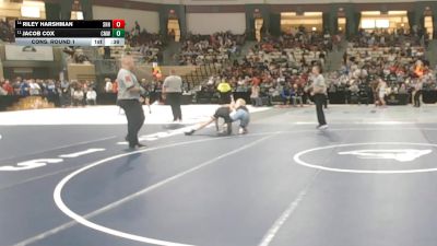 126-2A/1A Cons. Round 1 - Riley Harshman, Snow Hill vs Jacob Cox, C. Milton Wright