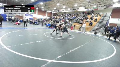 157 lbs Quarterfinal - Jacob Hernandez, Ramona vs Anthony Peraza, Warren