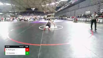 1A 120 lbs Champ. Round 1 - Sebastian Cisneros, Chelan vs Noah Rodriguez, Toppenish
