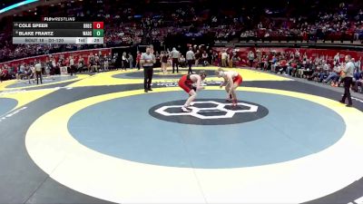 D1-120 lbs Cons. Round 2 - Cole Speer, Brecksville vs Blake Frantz, Wadsworth