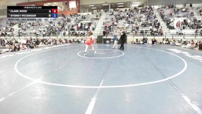 U23 Women - 53 lbs Semis - Clare Booe, FL vs Sydney Petzinger, NJ