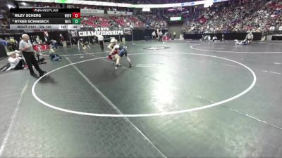 D3-120 lbs Cons. Round 1 - Ryker Schingeck, Wabeno/Laona/Three Lakes vs Riley Scherg, Weyauwega-Fremont