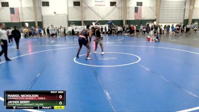 285 lbs Cons. Round 4 - Jayden Berry, Cloud County Community College vs Markel Nicholson, Colorado State University - Pueblo