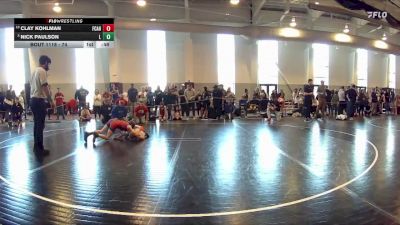 74 lbs Semifinal - Nick Paulson, Cavalier Wrestling Club vs Clay Kohlman, Williamsburg Wrestling Club