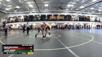 197 lbs 3rd Place Match - Jacob Jiminez, Averett University vs Aidan Belgiorno, Heidelberg