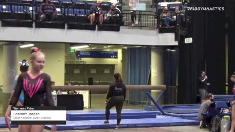 Scarlett Jordan - Women's Pairs, Great American Gymn. Express - 2021 Women's Xcel Region 4 Championships