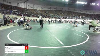 49 lbs Semifinal - Maxwell Roy, Standfast vs Corbin Thigpen, Choctaw Ironman Youth Wrestling