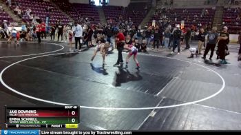 67-72 lbs Quarterfinal - Jaxi Downing, Valley Elite Wrestling vs Emma Schnell, Victory Wrestling Club - VTC