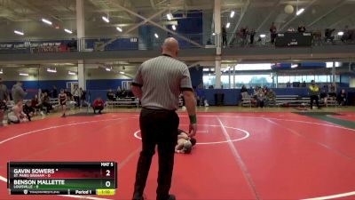 45 lbs Round 1 (6 Team) - Benson Mallette, Louisville vs Gavin Sowers *, St. Paris Graham