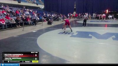 184 lbs Quarterfinal - Peyton Hammerich, Central College (Iowa) vs Tristin Westphal, Coe College